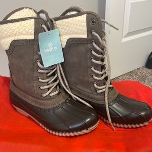 Women Sweater Collar Duck Boot